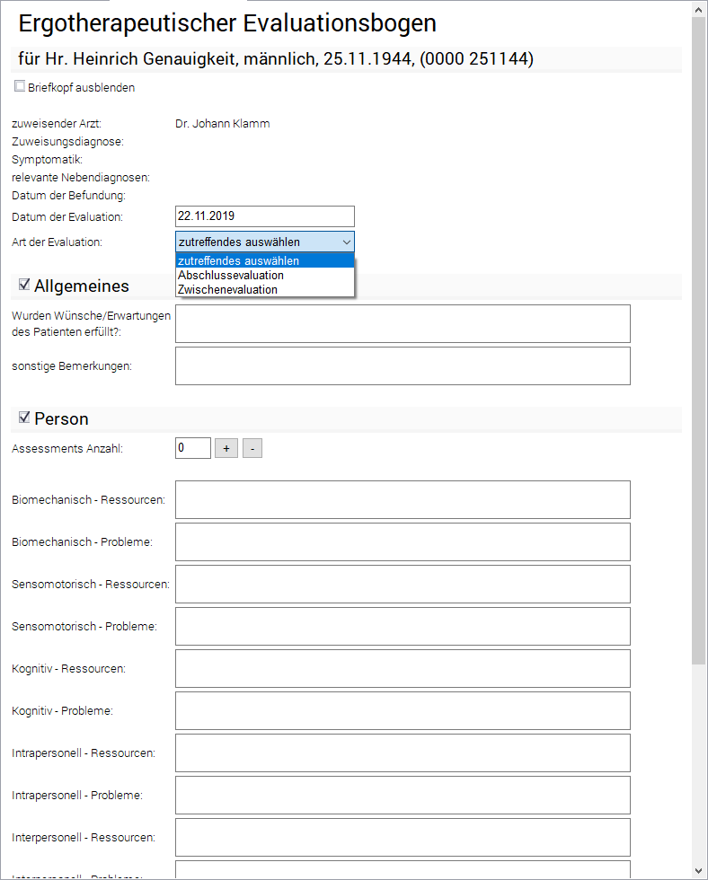 Evaluationsbogen